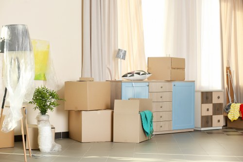 Removal team preparing a Shepherds Bush home move