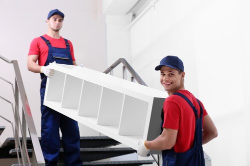Commercial moving team working around Shepherds Bush business premises