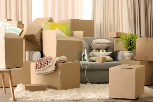 Professional van loading in busy West London area