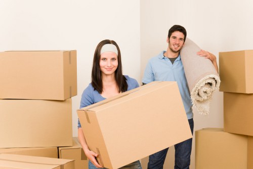 Unpacking boxes in a West London flat